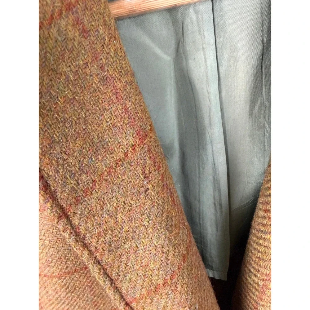 Vintage Juilliard‎ Mens Wool Tweed Sport Coat Yellow Windowpane Blazer 50s 60s